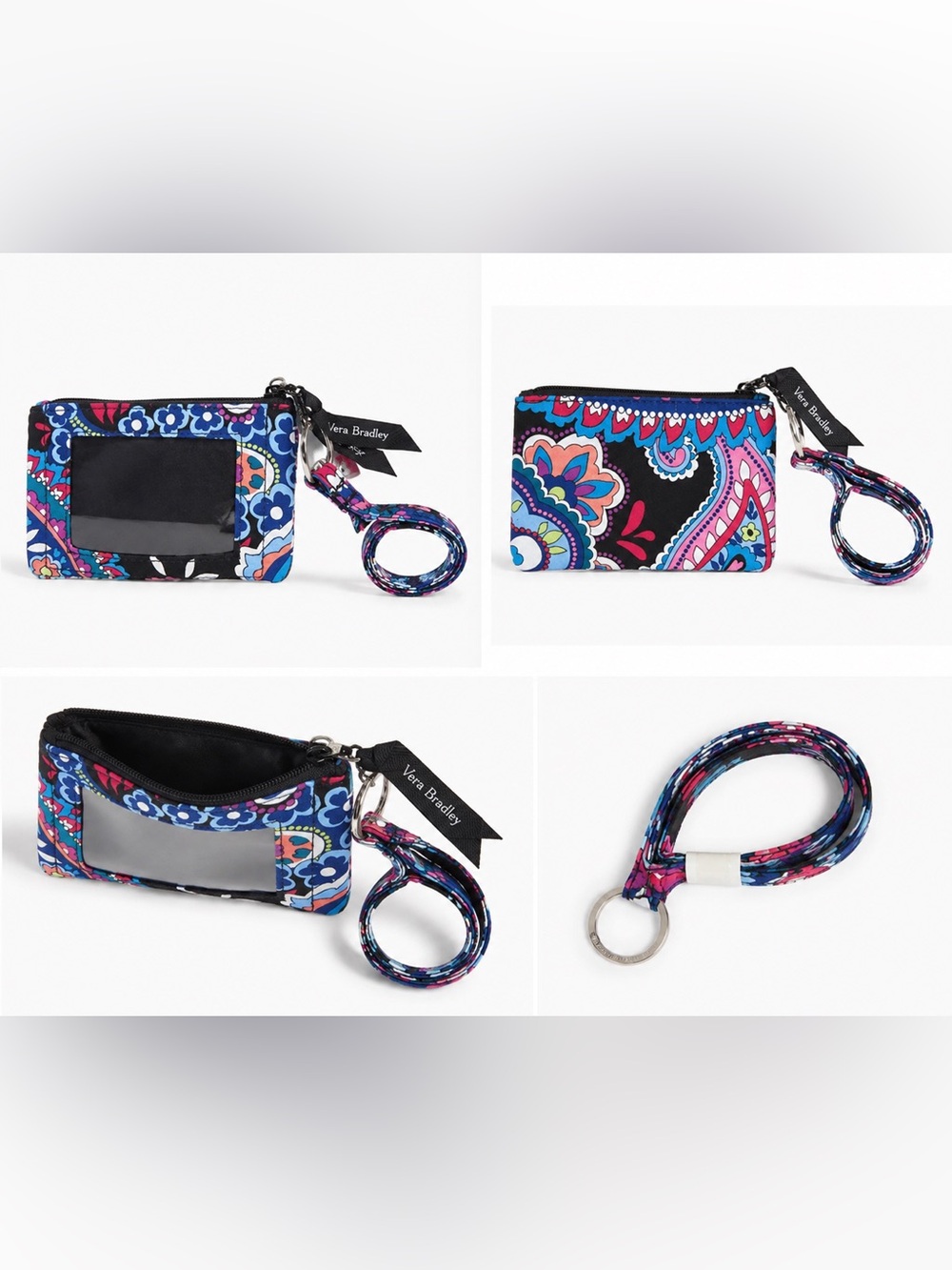 Vera Bradley NWT Zip ID Case Wristlet Wallet | Keychain | MSRP $29
